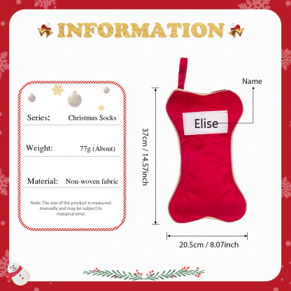 Custom 1 Name Christmas Stockings Ornaments Personalised Christmas Gifts for Family Friends-Jessemade AU
