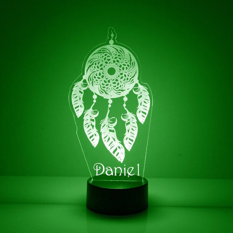 Dream Catcher LED Night Light 7 colour Discoloured Lamp Custom Name Home Decoration Gifts-Jessemade AU