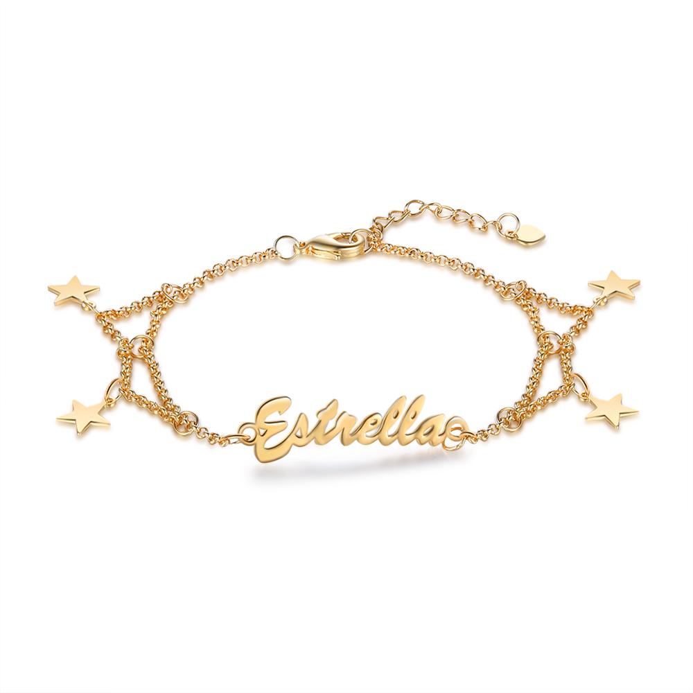 Personalised Bracelet Custom 1 Name Bracelet Gift For Women-Jessemade AU