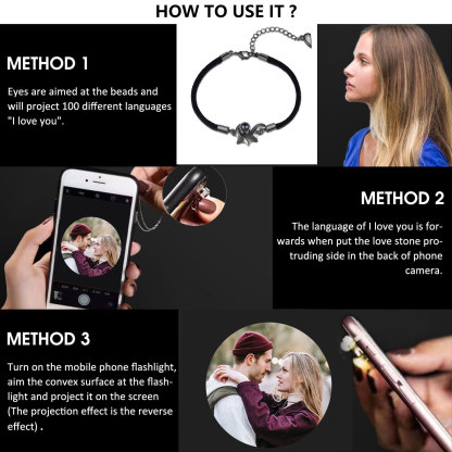 Personalised Magnetic Projection Bracelet Custom Photo Couple Bracelet Creative Gift for Her-Jessemade AU