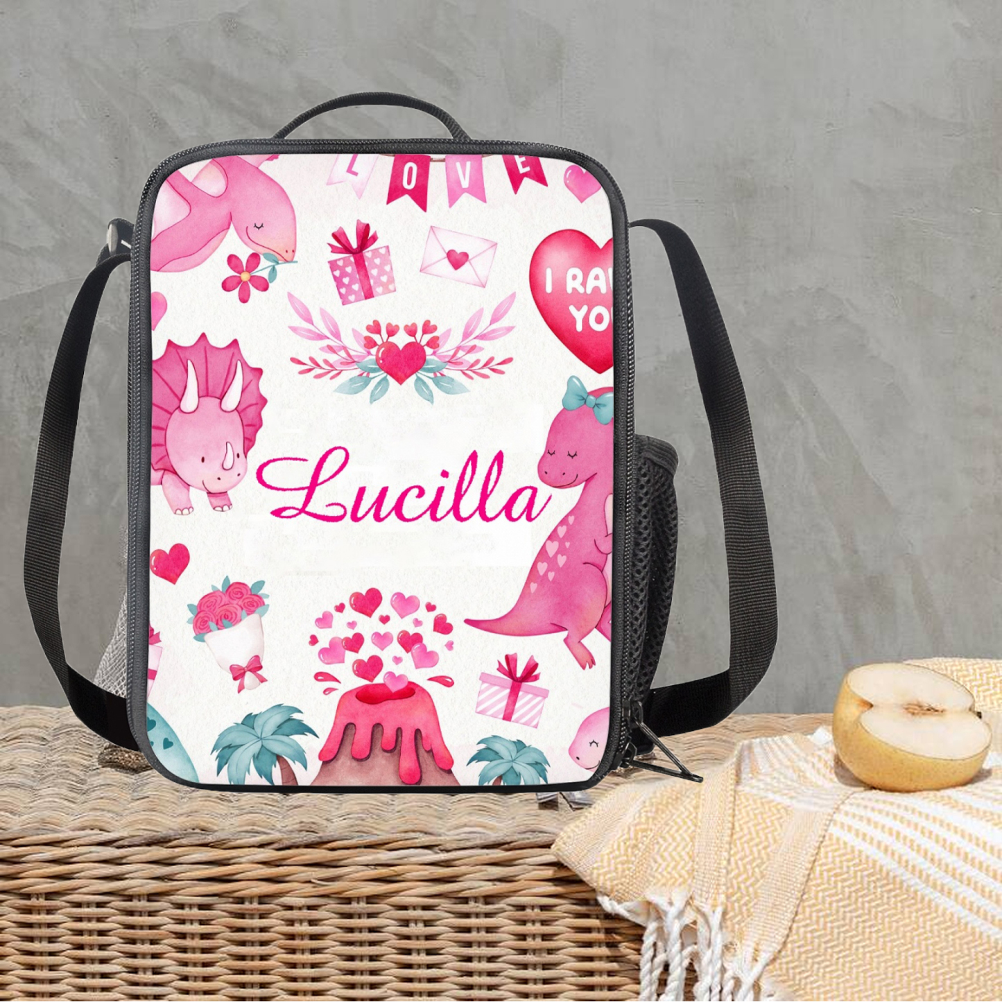 Custom Name Lunch Bag Personalised Cartoon Island Lunch Box  Gifts for Kids-Jessemade AU