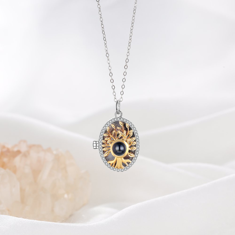 Personalised 100 Languages Projection Necklace Engraved  " I LOVE YOU"  Gifts For Her-Jessemade AU