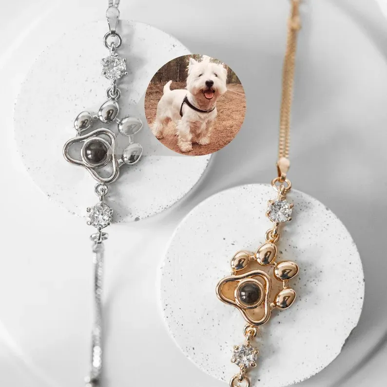 Personalised Projection Bracelet Love Style Paw Photo Bracelet Gifts for Her-Jessemade AU
