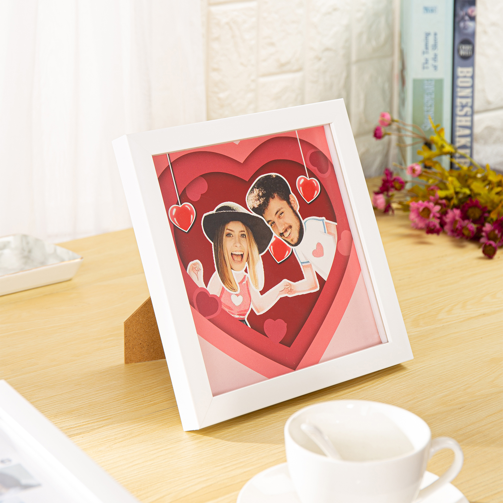 Personalised Couple Stereo Photo Frame-Jessemade AU