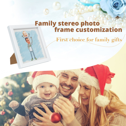 Personalised Family Stereo Photo Frame With Dog-Jessemade AU