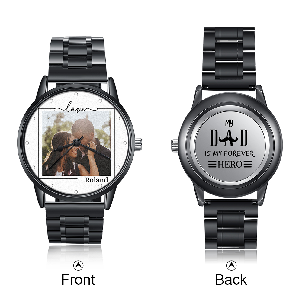 Personalised Photo Watch Custom 1 Photos Mechanical Watch Gifts for Him-Jessemade AU