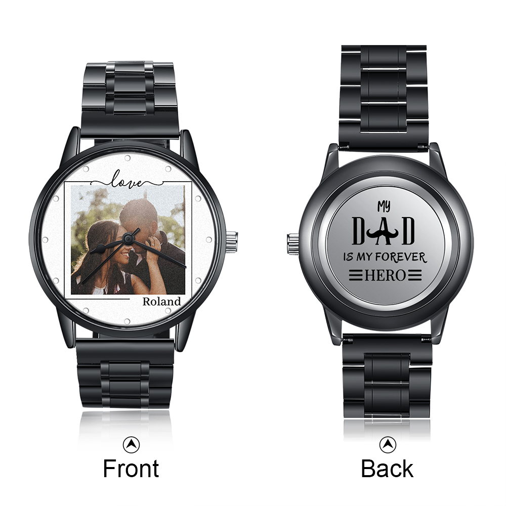 Personalised Photo Watch Custom 1 Photos Mechanical Watch Gifts for Him-Jessemade AU