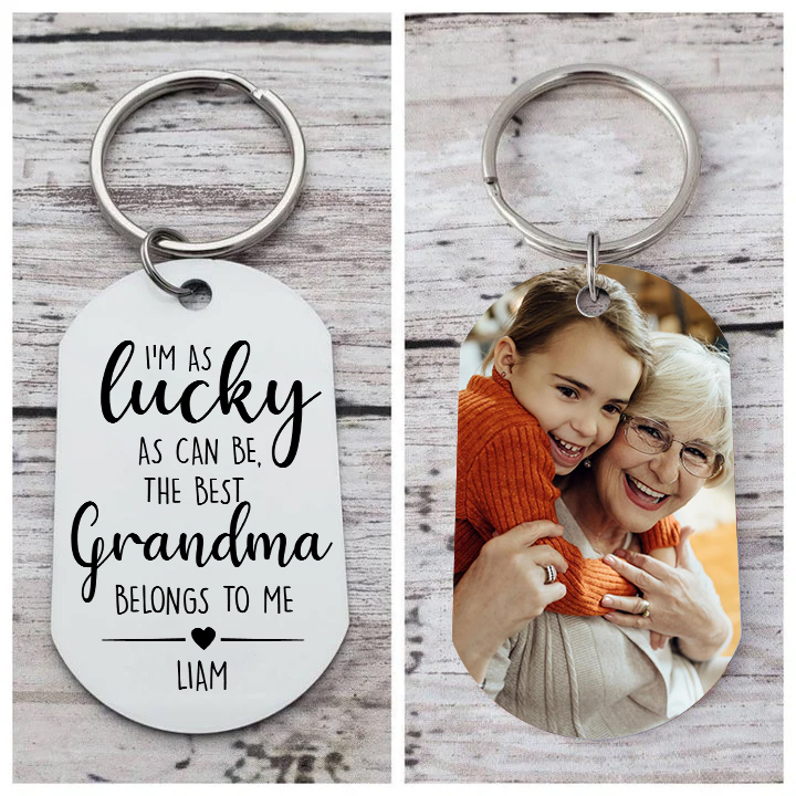 Personalised Photo Keychain Custom Name Keychain Grandparents' Day Gift for Grandma-Jessemade AU
