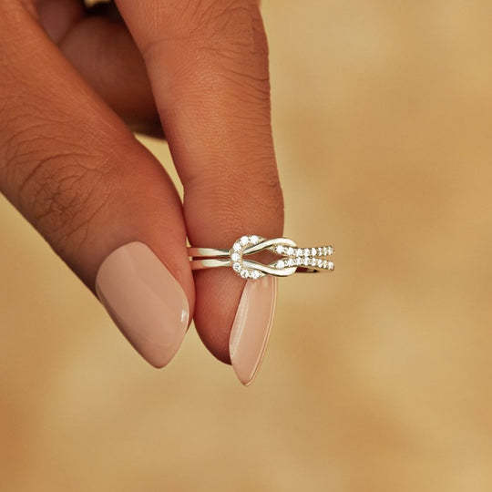 Mother & Daughter/Friendship Ring, Knot Ring With Card, Gifts For Her-Jessemade AU