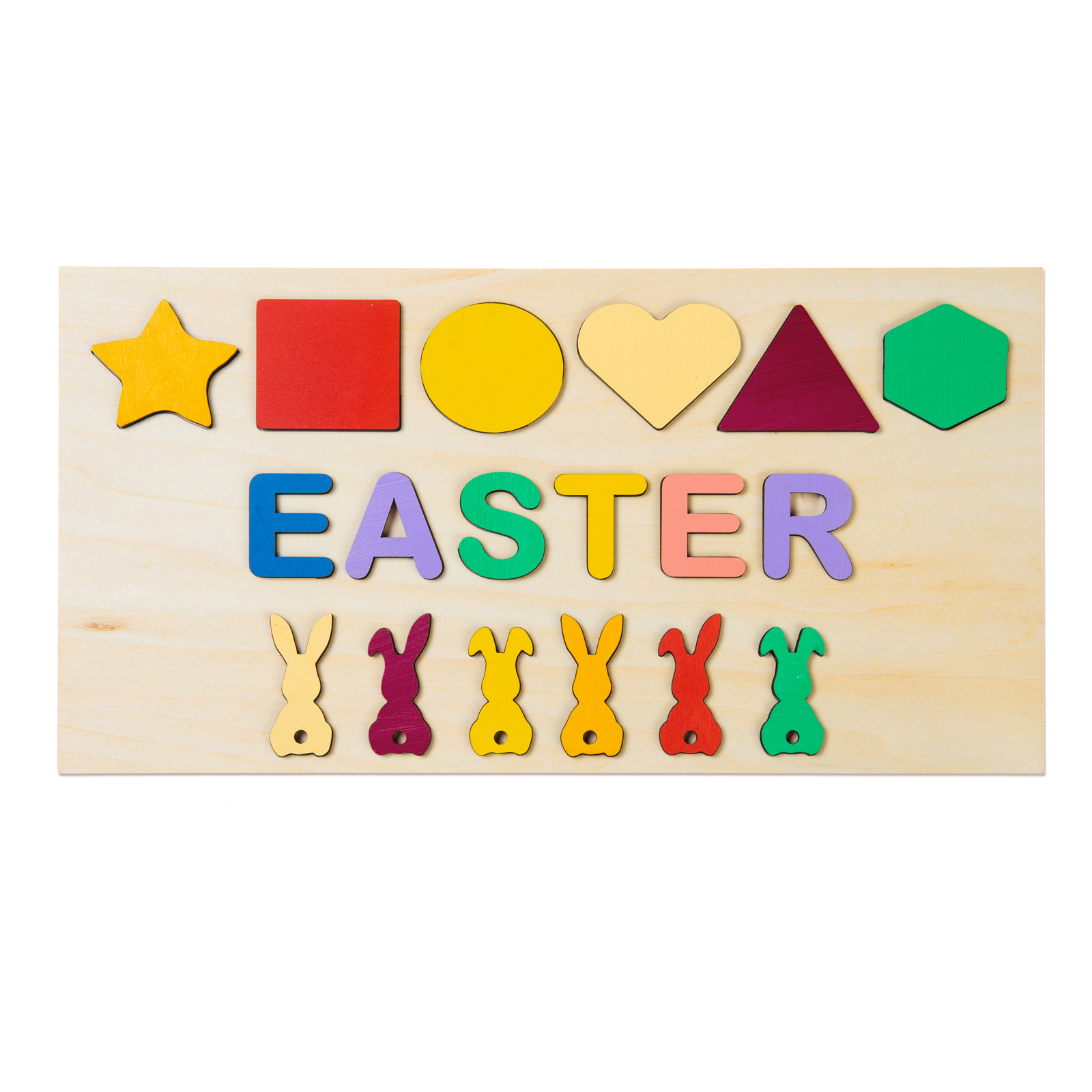 Jessemade Personalised Bunny Name Wooden Puzzles Easter Gift for Toddlers-Jessemade AU