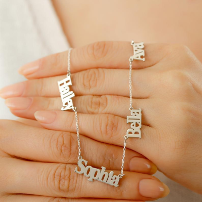 Personalised Necklace Custom 3 Names Necklace Gift For Women-Jessemade AU