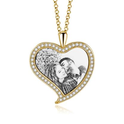 Personalised Heart Necklace Custom Photo Necklace Gifts For Her-Jessemade AU