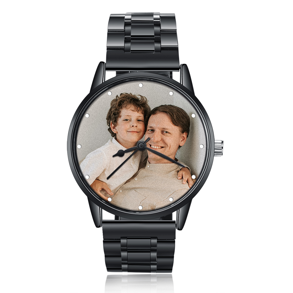 Personalised Photo Watch Custom 1 Photo Watch Band Mechanical Watch Gifts for Him-Jessemade AU