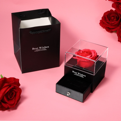 Preserved Rose Flower Exquisite Jewelry Gift Box With Gift Package-Jessemade AU