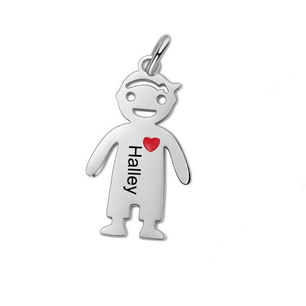 Personalised 1 Name Pet/Kid Charm Dog Cat Pendant Boy Girl Pendant for Keychain-Jessemade AU