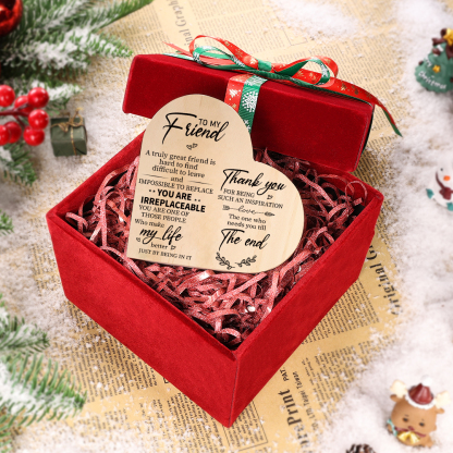 To My Friend Wooden Heart Candle Holder "Thank you for being such an inspiration"-Jessemade AU