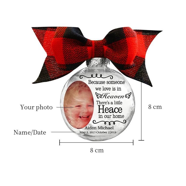 Personalised Photo Ball Ornament Someone We Love Is in Heaven Memorial Ornament-Jessemade AU