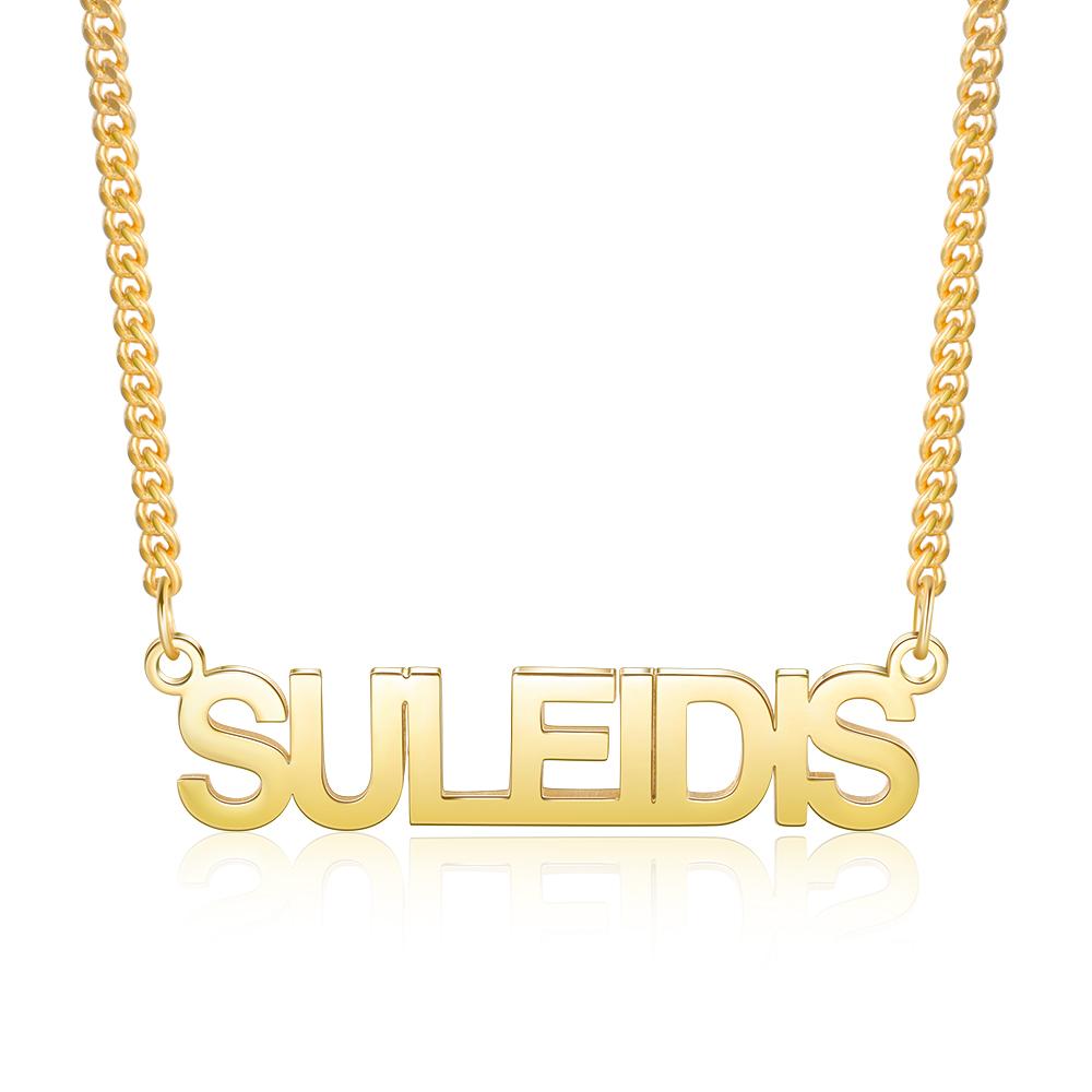 Personalised Necklace Custom 1 Name Necklace Gift For Man-Jessemade AU