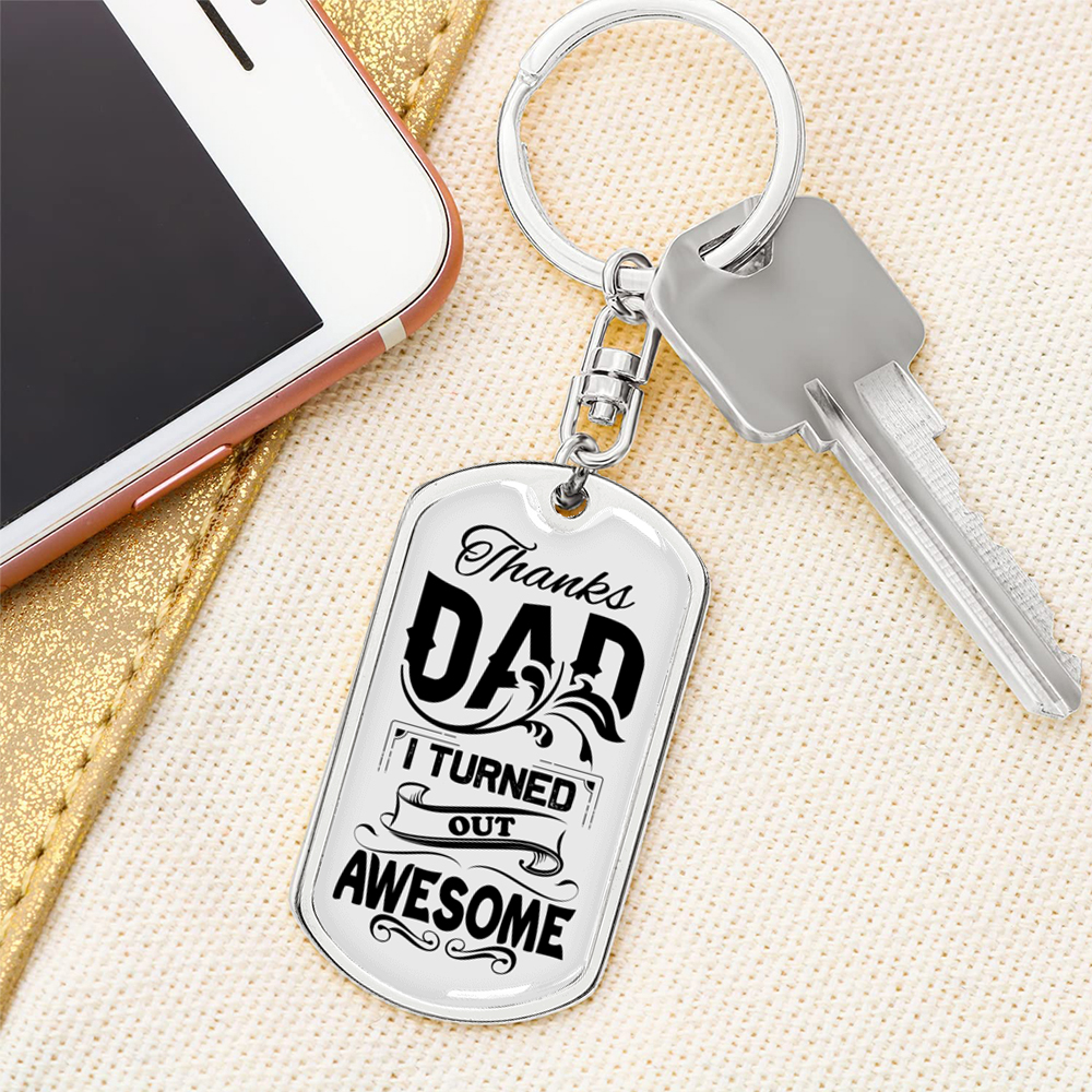Personalised Message Keychain Custom Text Keyring for Him