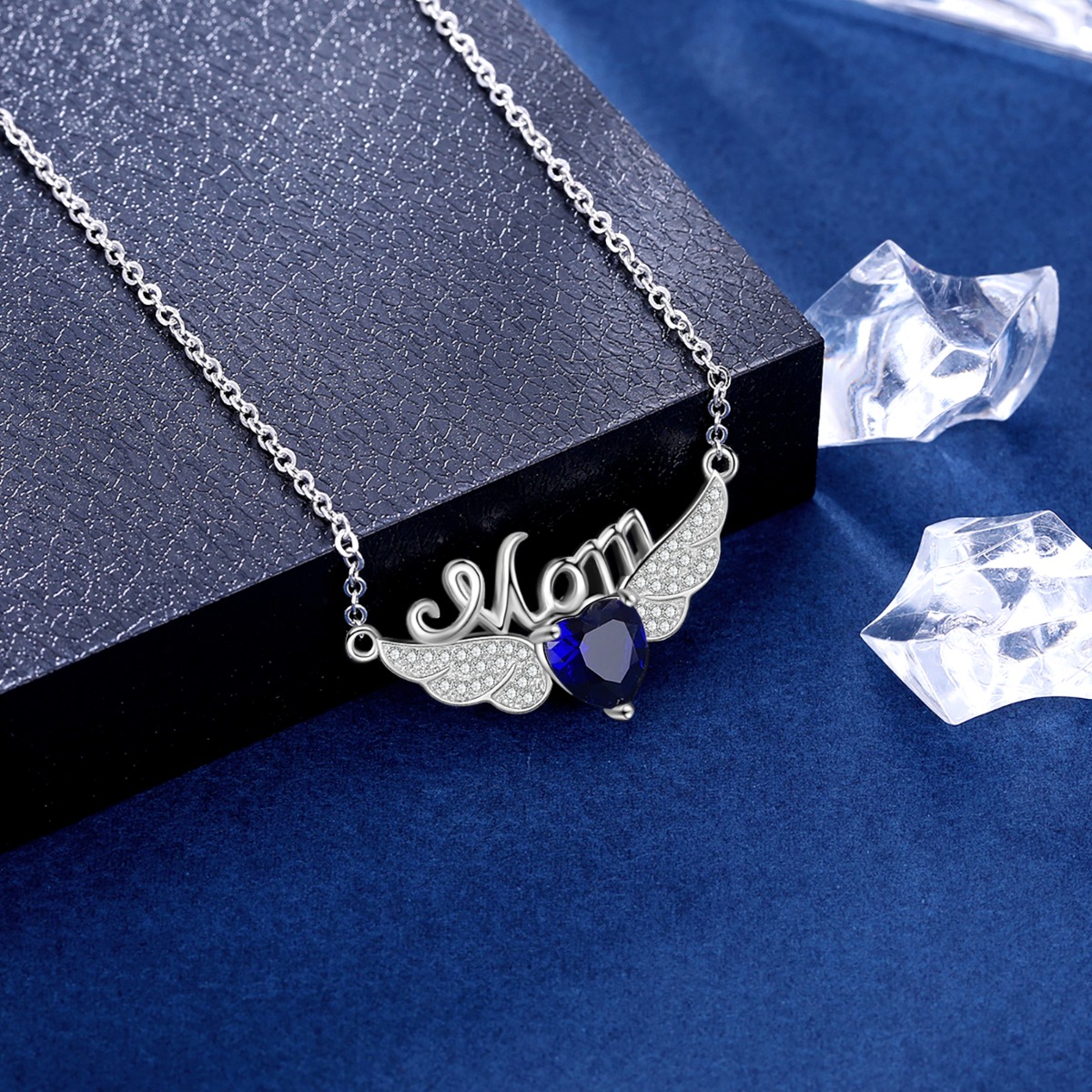 Personalised Wings Necklace with Birthstone Engraved Name Gifts for Her-Jessemade AU