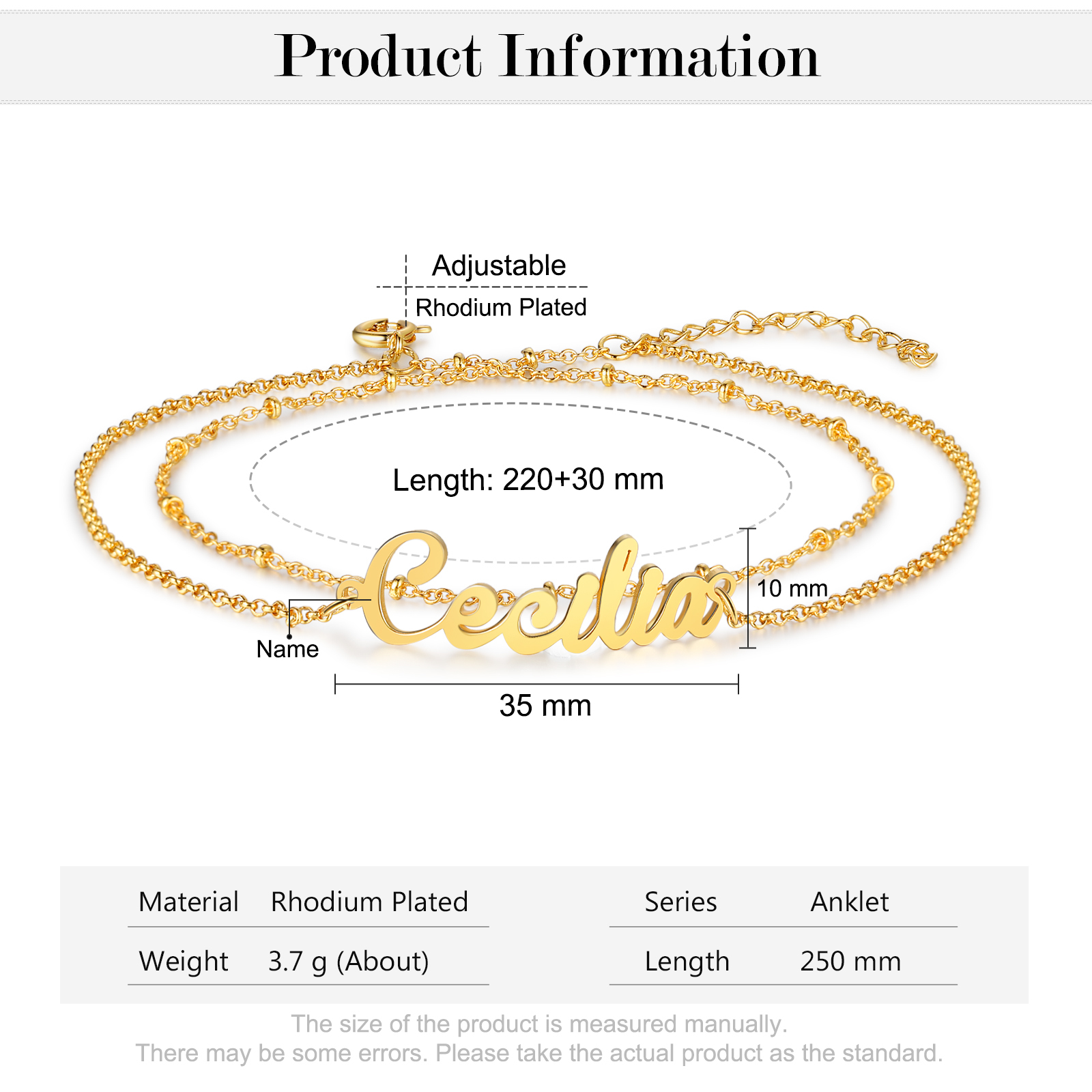 Personalised Name Anklet For The Summer-Next Life Meet Again-Jessemade AU