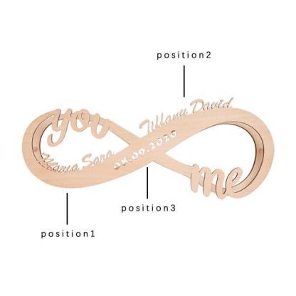 Custom Infinity I Love You Night Light Engraved Wood Lamp-Jessemade AU