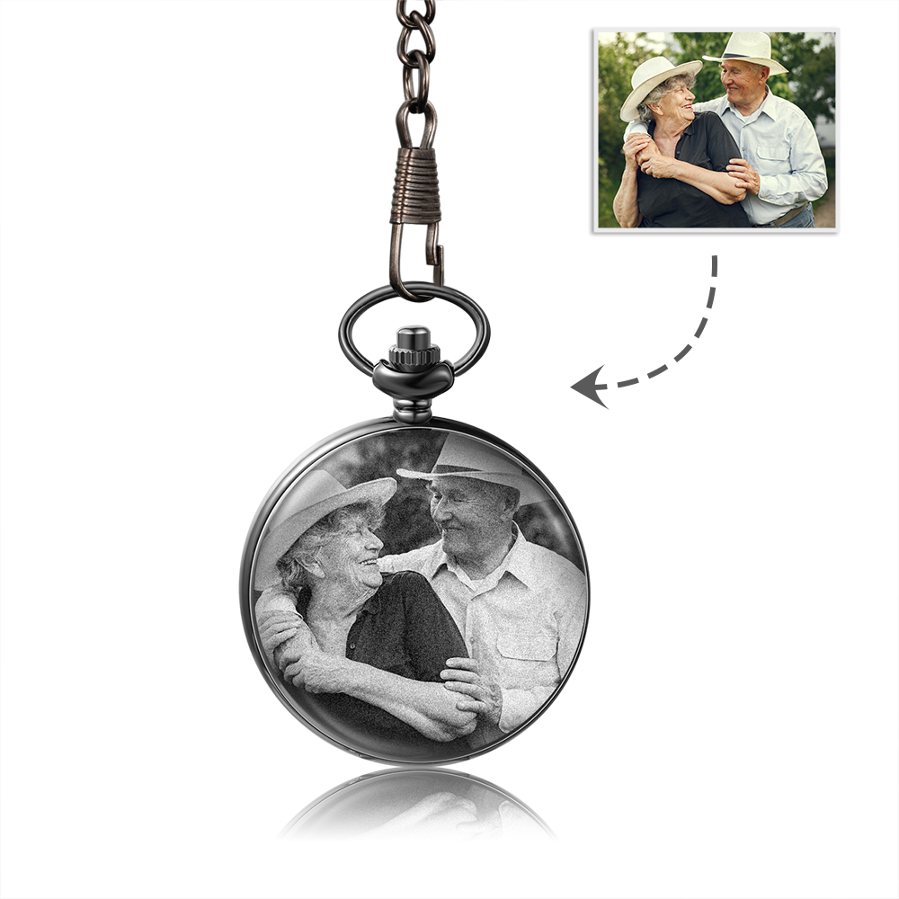 Personalised Pocket Watch Custom Photo Gifts For Father-Jessemade AU