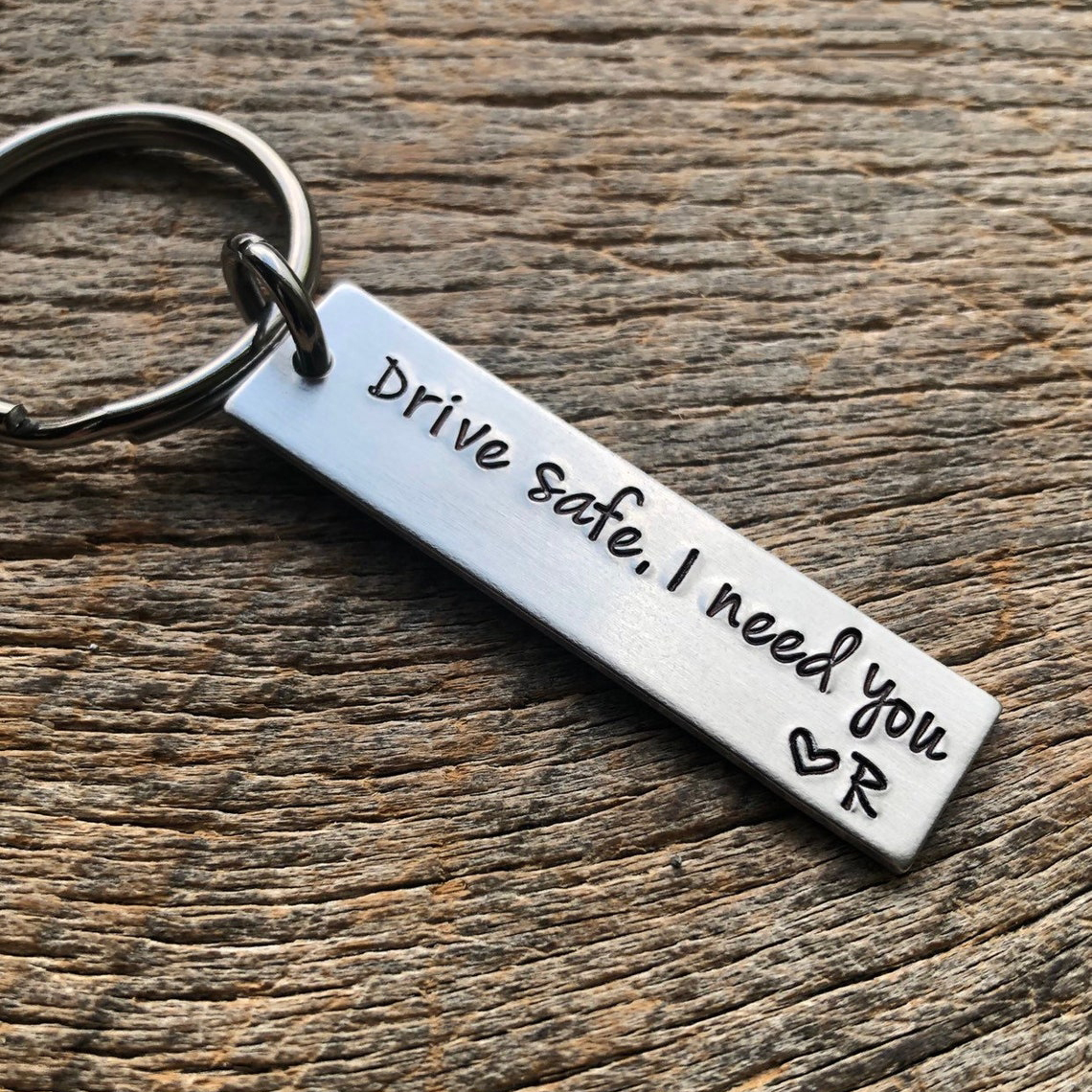 Drive Safe I Need You Keychain Custom Initial for Couple-Jessemade AU