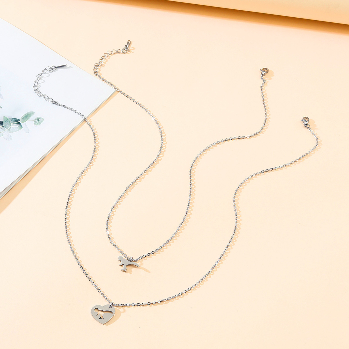 Necklaces for Women Dainty Teen Dinosaur Necklaces Size Adjustable for Mother and Daughter-Jessemade AU