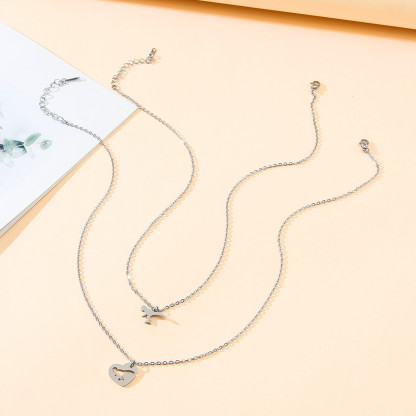 Necklaces for Women Dainty Teen Dinosaur Necklaces Size Adjustable for Mother and Daughter-Jessemade AU