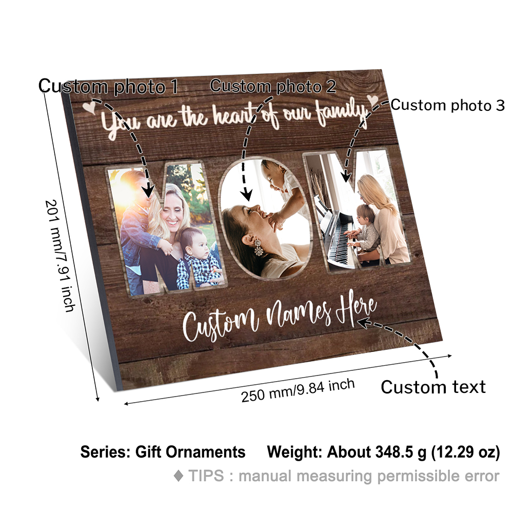 Personalised MOM Picture Board Customised Photos Keepsake Wood Signs Photo Frame Gifts For Mother-Jessemade AU