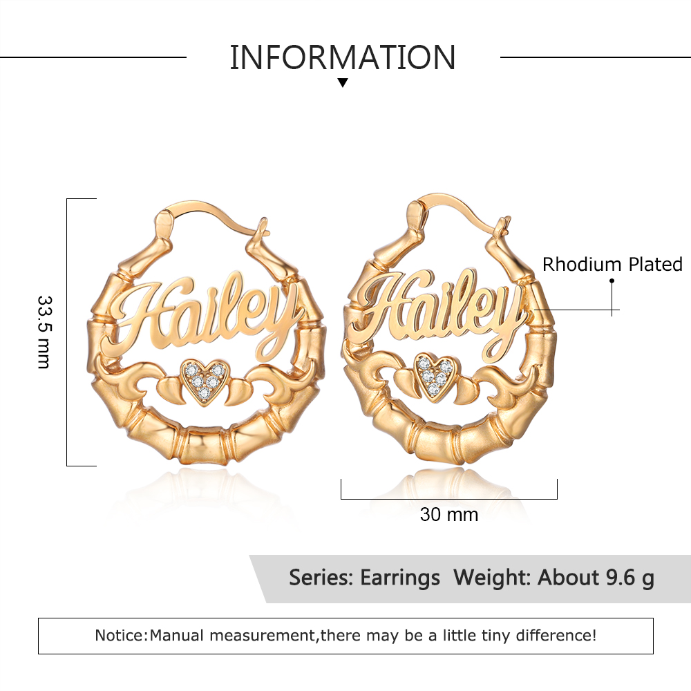 Personalised Name Drop Earring Customised Circle Earrings for Her-Jessemade AU