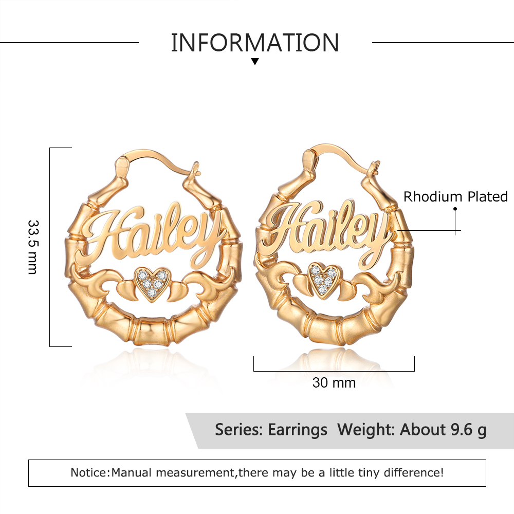 Personalised Name Drop Earring Customised Circle Earrings for Her-Jessemade AU