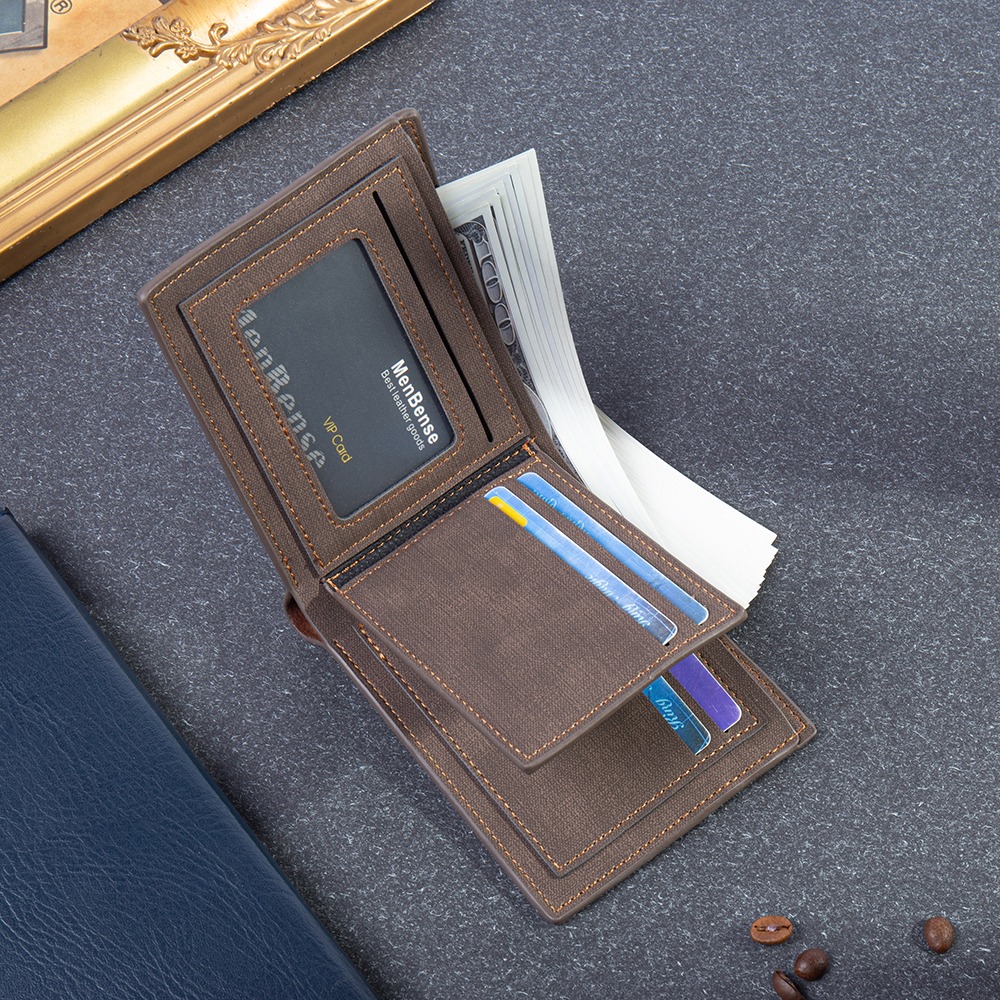 Personalised Leather Wallet Engraved Message Short Purse Gifts For Men-Jessemade AU