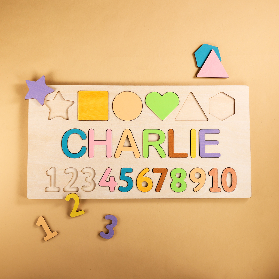 Personalised Kid's Wooden Name Alphabet Puzzle Toy for Toddlers Early Learning Child Toy-Jessemade AU