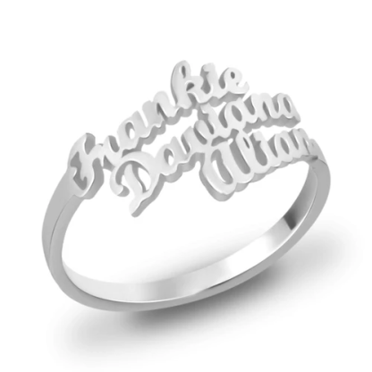 Personalised Ring Custom 3 Names Ring GIFT For Women-Jessemade AU