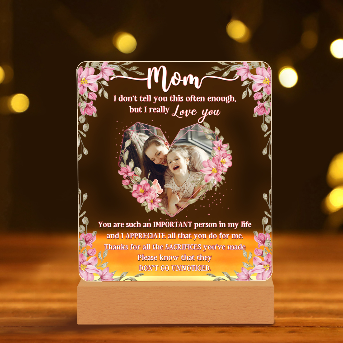 Personalised Photo Night Light Gifts for Mom - I Don't Tell You This Often Enough, But I Really Love You-Jessemade AU