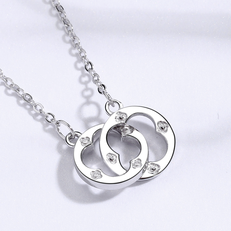 Personalised Double Round Link Necklace Gift For Her-Jessemade AU