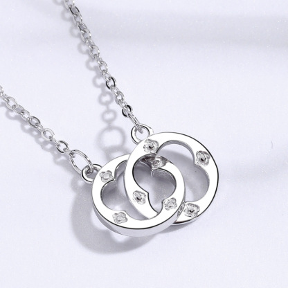 Personalised Double Round Link Necklace Gift For Her-Jessemade AU