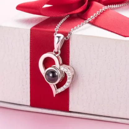 Personalised 100 Languages Projection Necklace Engraved  " I LOVE YOU"  Gifts For Her-Jessemade AU