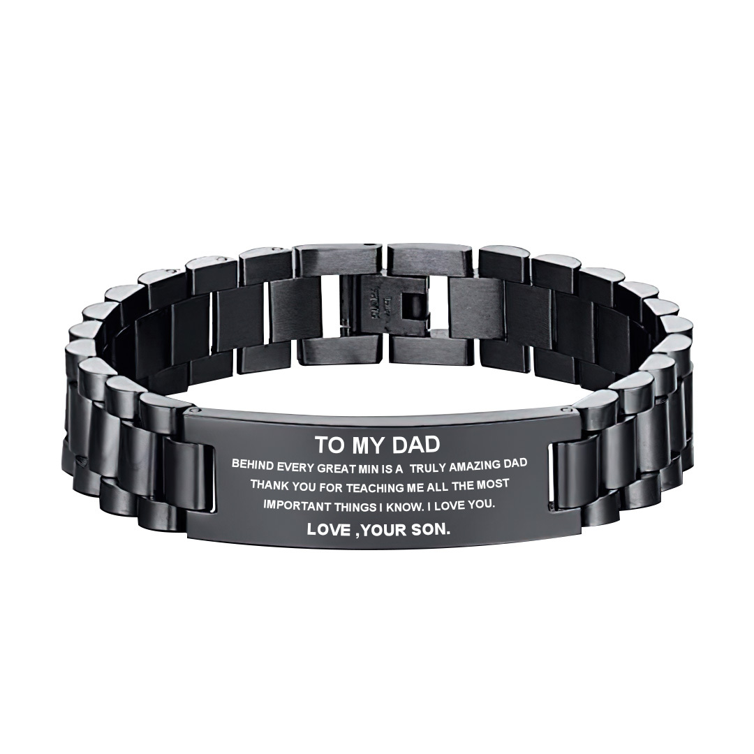 Men's Bracelet Wristband Initial ID Bar Bangle Gifts For Him-Jessemade AU