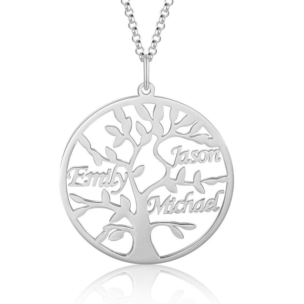 Personalised Family Tree Name Necklace Custom 3 Names Name Necklace-Jessemade AU