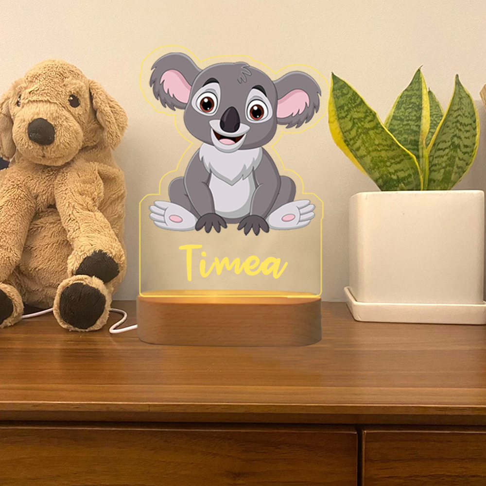 Custom Name Koala Night Light LED Lamp Gifts For Kids-Jessemade AU