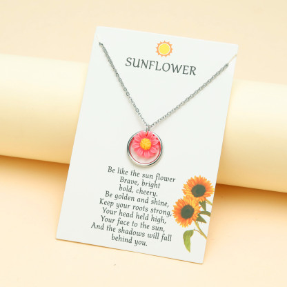 Sunflower Necklace Adjustable Best Friend Gift for Her-Jessemade AU