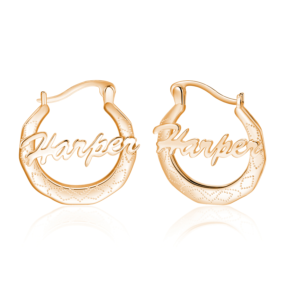 Personalised Hoop Name Earrings for Her-Jessemade AU