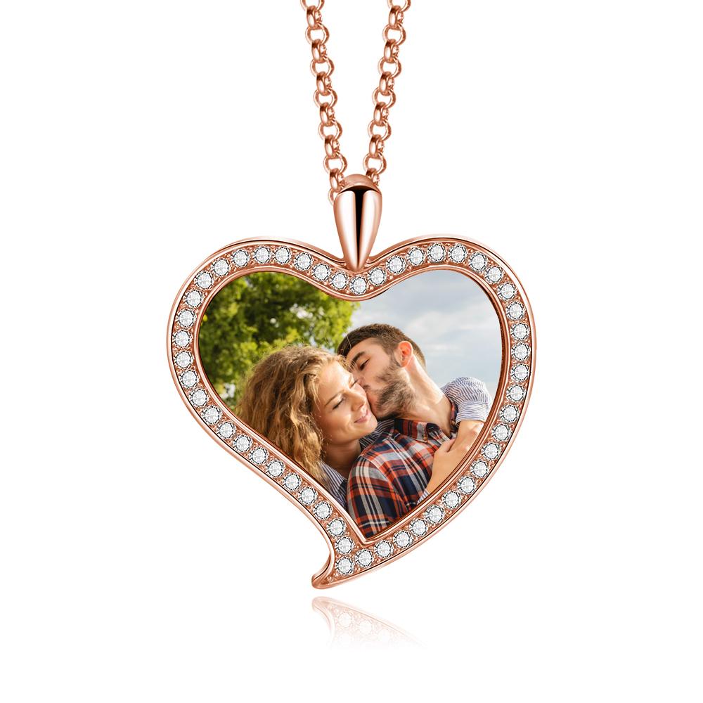 Personalised Heart Necklace Custom Photo Necklace Gifts For Her-Jessemade AU
