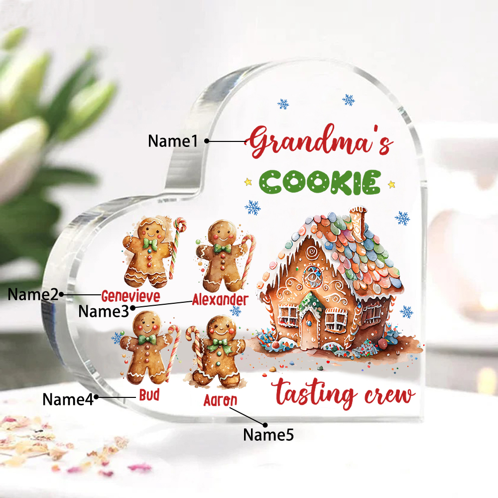 Acrylic Heart Keepsake Customised 5 Names Christmas Decor Personalised Gifts for Grandma Mum-Jessemade AU