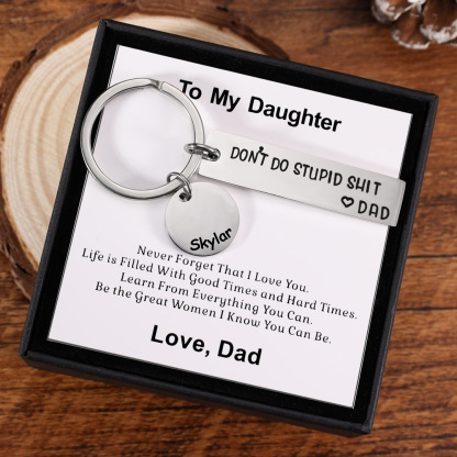 Don't Do Stupid Keychain Personalised Name Gifts for Kids-Jessemade AU