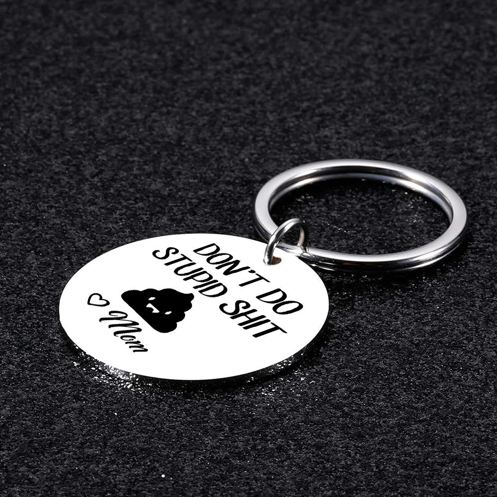 Don't Do Stupid Funny Keychain Custom Text Keyring Personalised Gift For Kids-Jessemade AU
