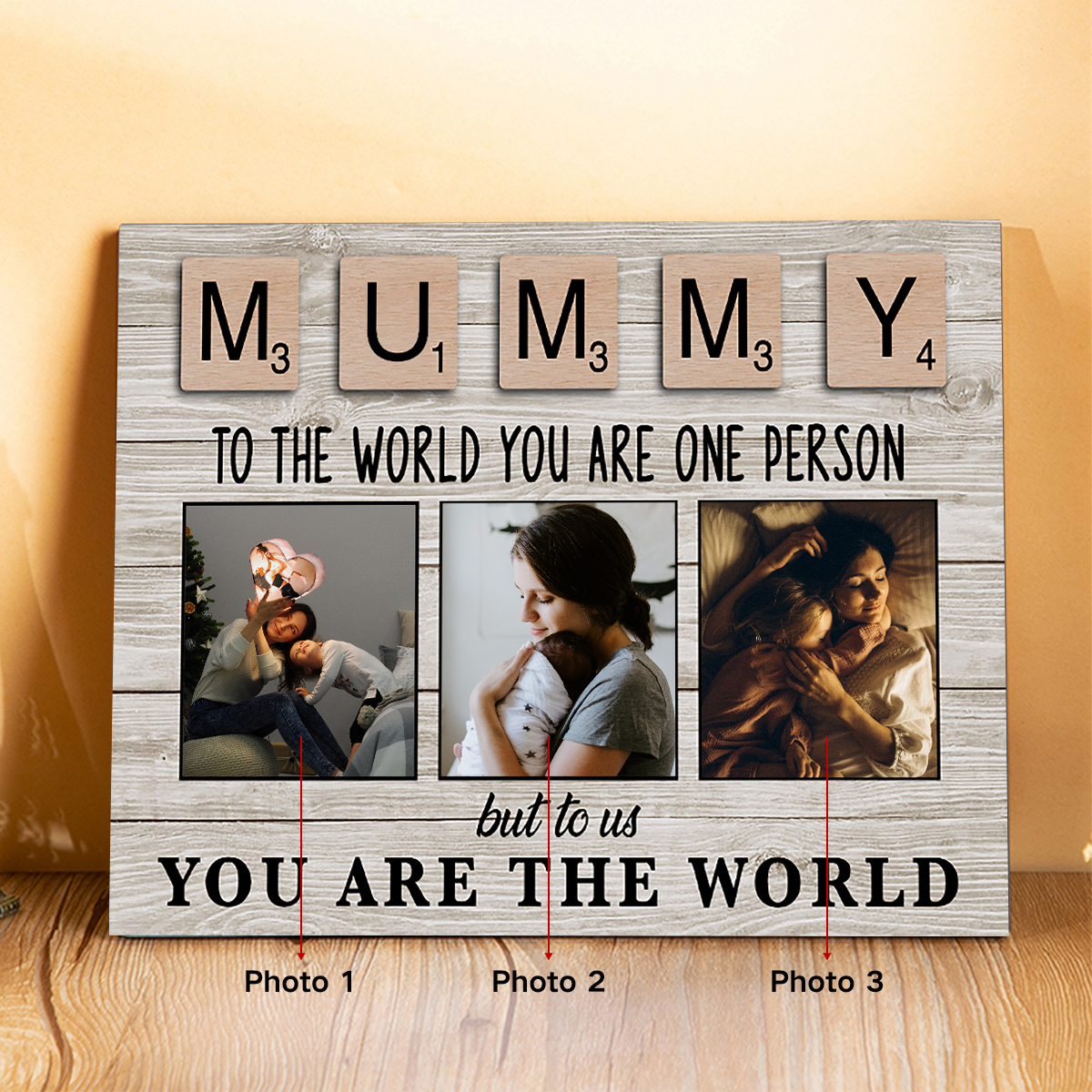 To My Mummy Personalised Picture Board Customised Photos Keepsake Wood Signs Photo Frame Gifts For Mother-Jessemade AU